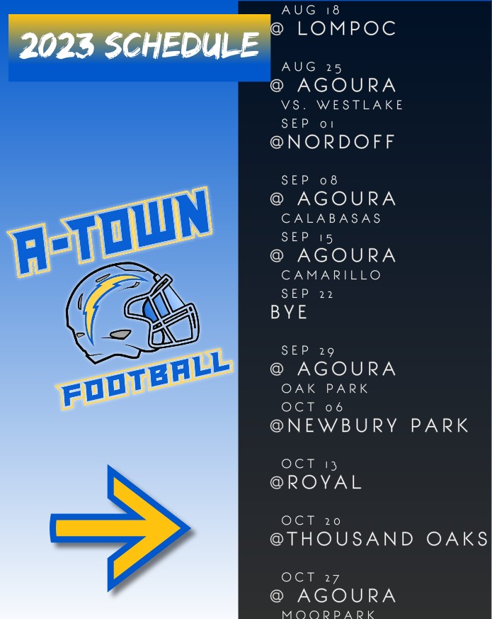 Game Schedule – Agoura Chargers Football