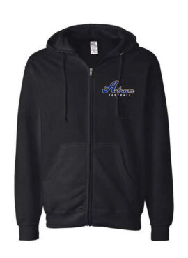 Black Zip-Up Hoodie Sweatshirt